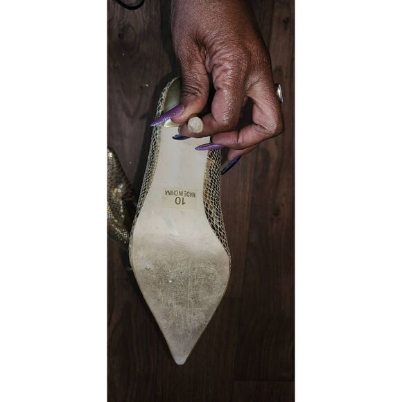 Metallic Gold Pumps  - Picture 6 of 6